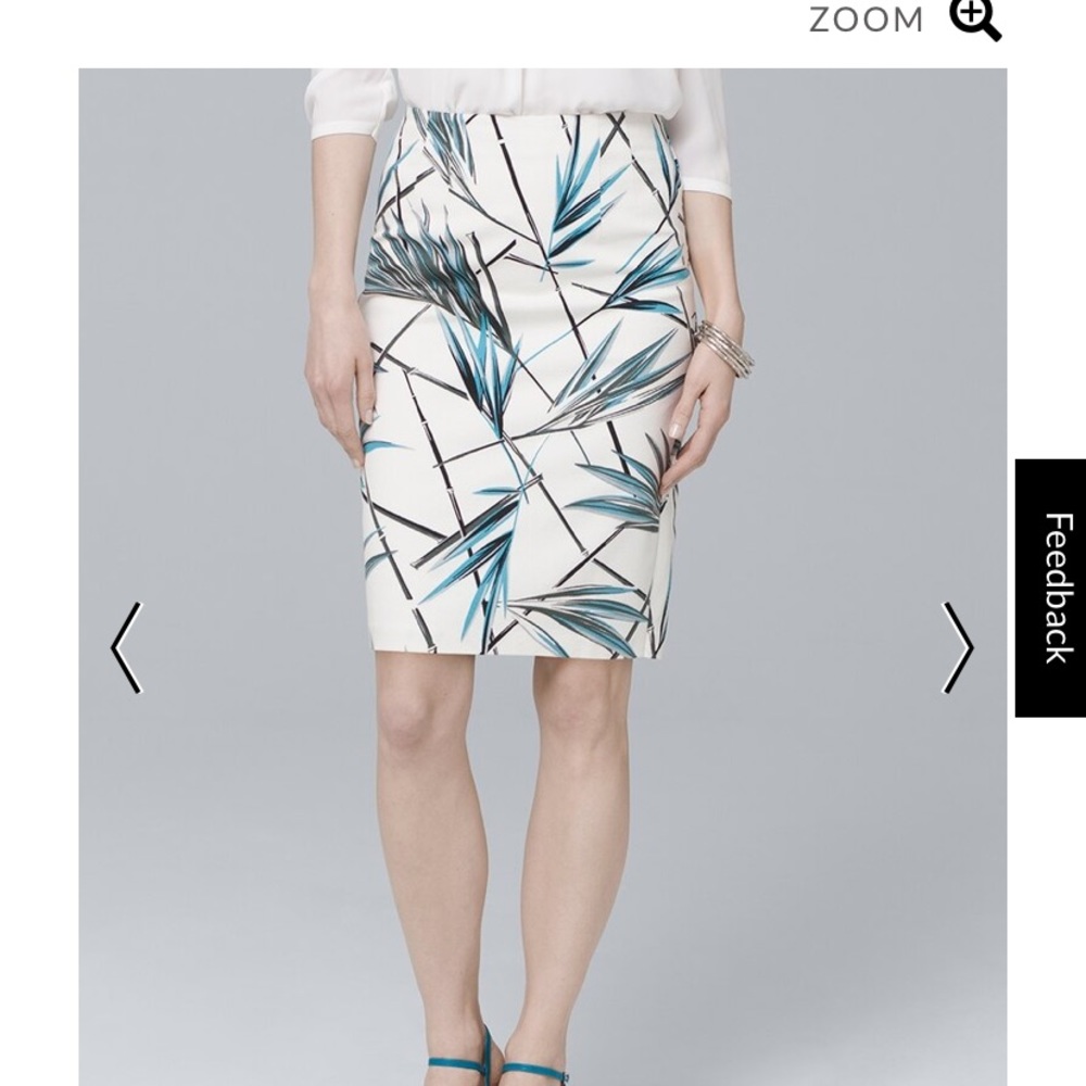WHBM Palm Print Pencil Skirt size 10